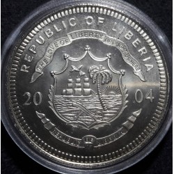 Liberia 5 dollars, 2004 New Vatican Coins UC127