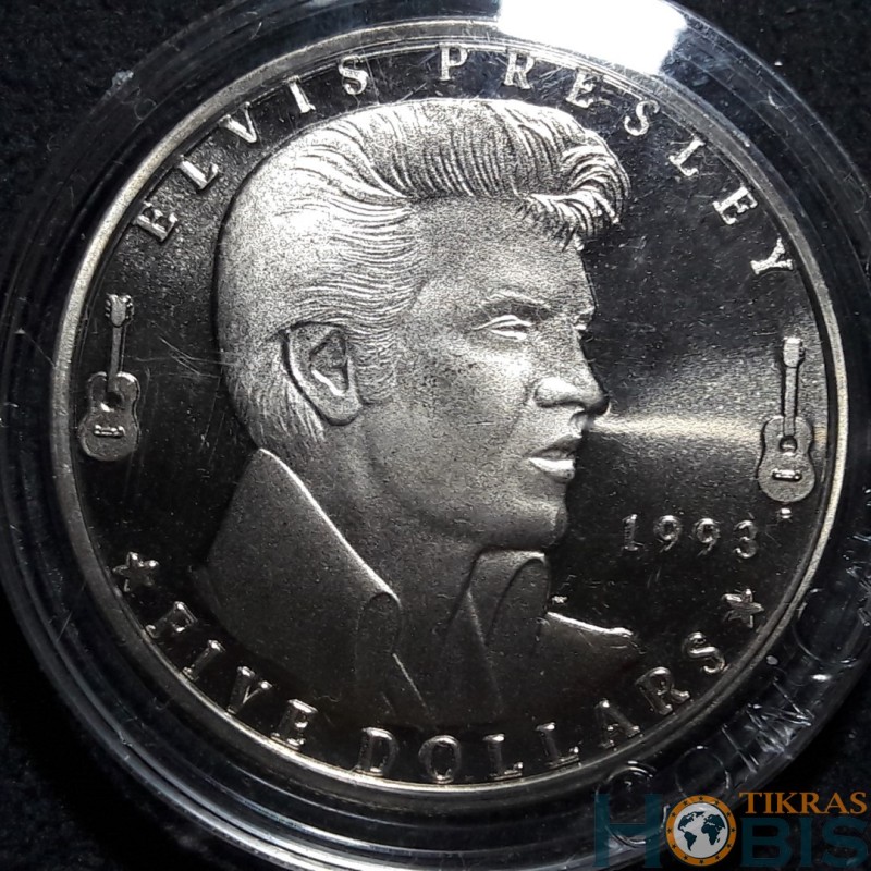 Maršalo salos 5 doleriai, 1993 Elvis Preslis KM124