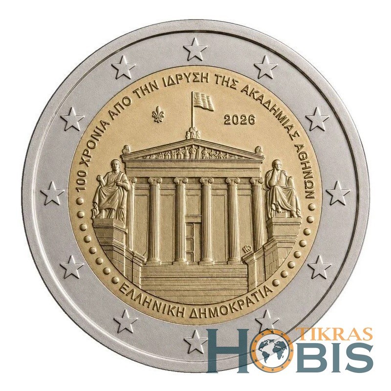 Greece 2 euro, 2026 100th Academy of Athens UC117