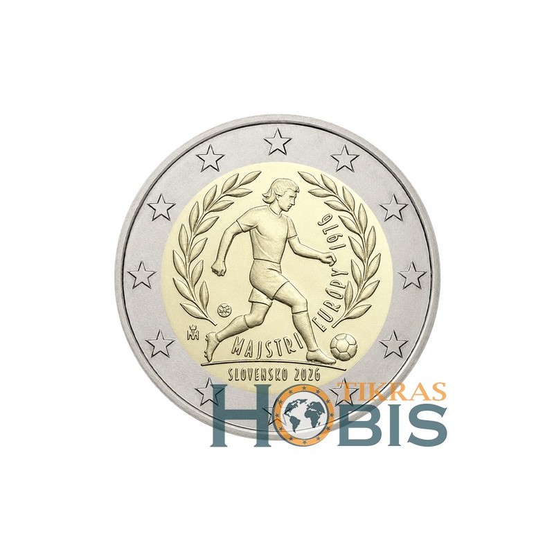 Slovakia 2 euro, 2026 Czechoslovak National Football UC115