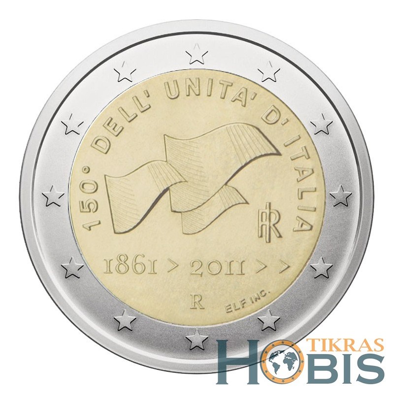 Italija 2 eurai, 2011 Italian unification