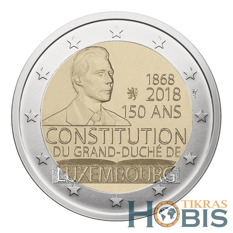 Liuksemburgas 2 eurai, 2018 150th Constitution