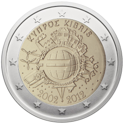 Cyprus 2 euro, 2012 10 Years of Euro Cash KM97