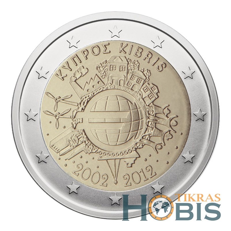 Kipras 2 eurai, 2012 Eurų banknotų ir monetų 10 KM97