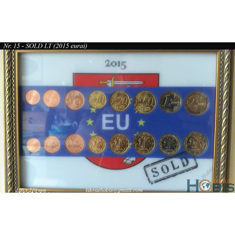 Rėmelis Lietuvos monetoms Nr. 15 - EURO