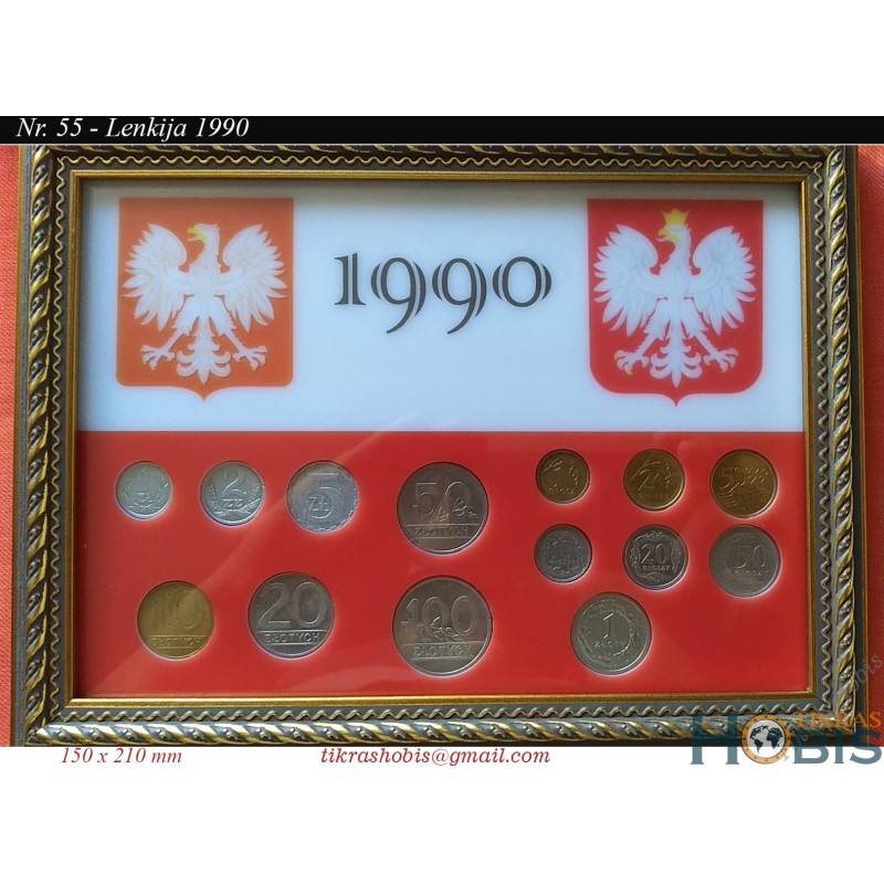 Frame for Polish coins No. 55 - 1990