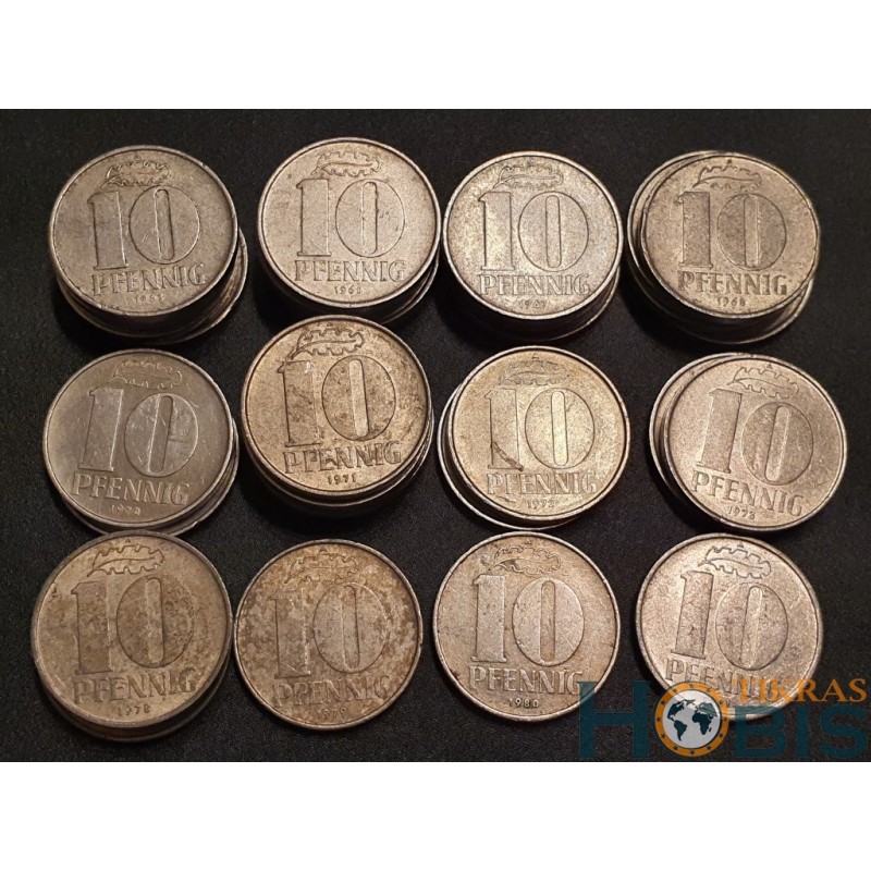Germany - GDR 10 pfenig, 1963-1990