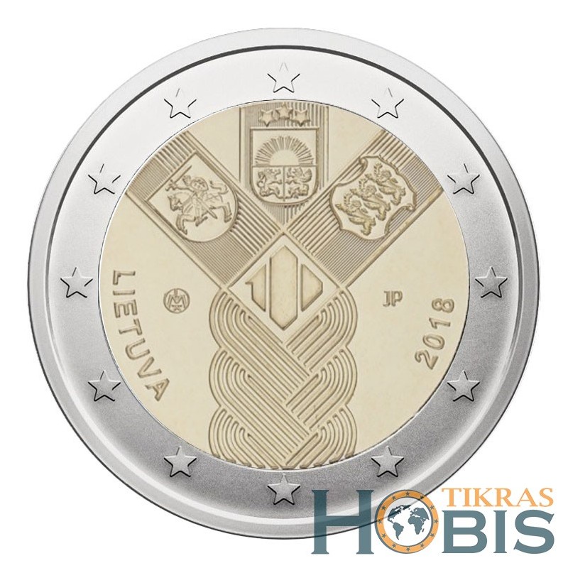 Lithuania 2 euro, 2018 Baltic Centennial