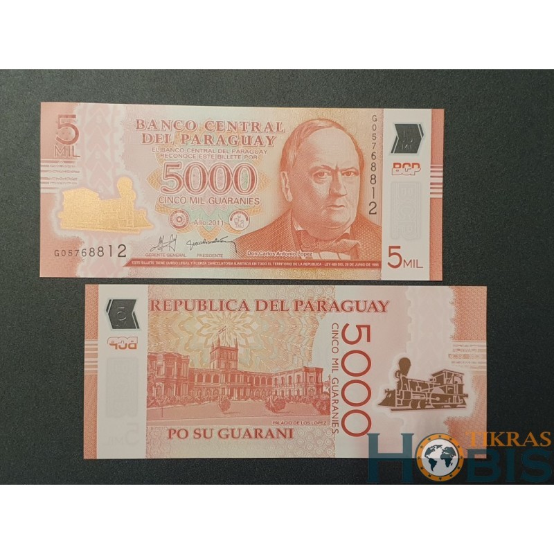 Paragvajus 5000 Guaranies, 2011 P-234a