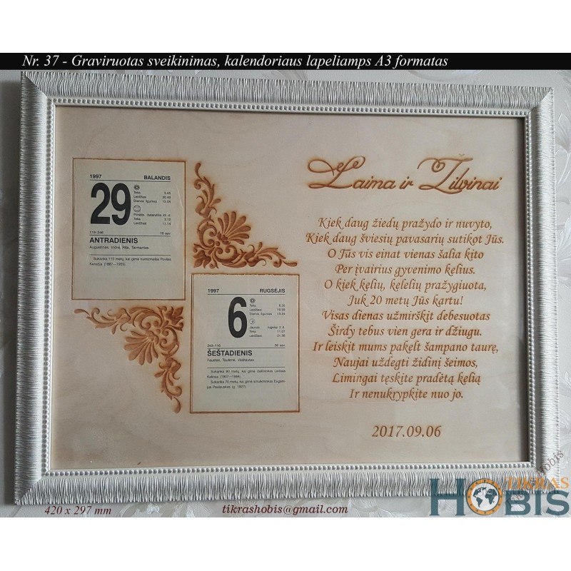 Calendar frame A3 No 37 - calendar 2