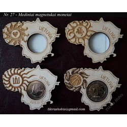 Wooden magnet for coin No 27